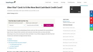 Uber Visa Credit Card: Is it the New Best Cash Back Credit Card ...