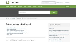 Getting started with Uberall – Support | One.com