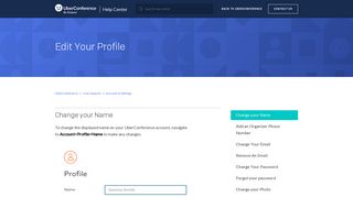 Edit Your Profile – UberConference