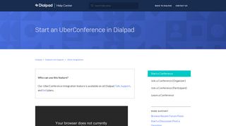 Start an UberConference in Dialpad – Dialpad