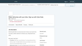 Make deliveries with your bike. Sign up with Uber Eats - LinkedIn