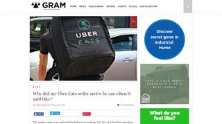 Why your Uber Eats came by car, not bike | Gram Magazine