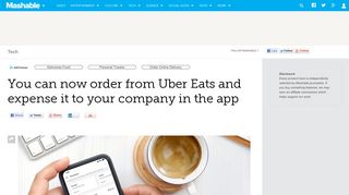 You can now order from Uber Eats and expense it to your company