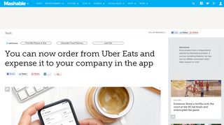You can now order from Uber Eats and expense it to your company