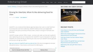 Driving for UberEats: What it's like delivering food for Uber ...