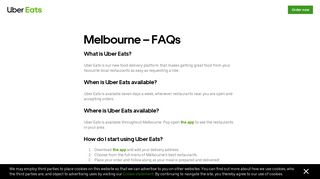 Melbourne FAQs – Uber Eats