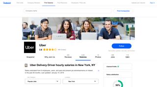 Uber Delivery Driver Salaries in New York, NY | Indeed.com