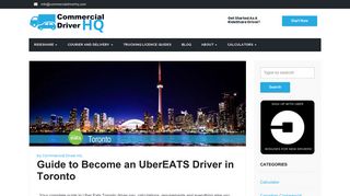 Guide to Become an UberEATS Driver in Toronto | Commercial Driver ...
