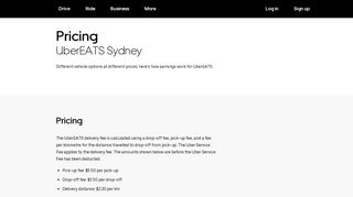 Pricing for Uber Eats in Sydney | Uber