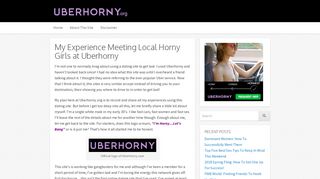 Uberhorny Women and My Experiences Getting Laid Online