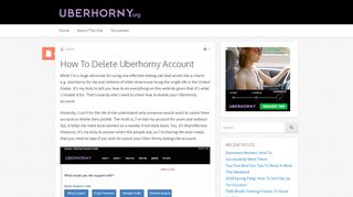 How To Delete and Cancel Your Uberhorny Account - UberHorny.org