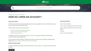 How do I open an account? – TAB Help Centre - UBET Help Centre