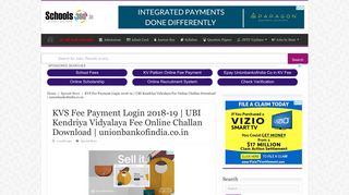 KV Fee Login Page - UBI Kendriya Vidyalaya Fee | unionbankofindia ...