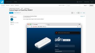 Solved: Cannot log in to Cloud Key WebUI - Ubiquiti Networks Community