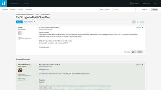 Solved: Can't Login to Unifi CloudKey - Ubiquiti Networks Community
