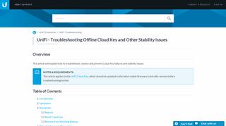 UniFi - Troubleshooting Offline Cloud Key and Other Stability Issues ...