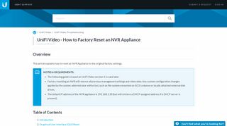UniFi Video - How to Factory Reset an NVR Appliance – Ubiquiti ...
