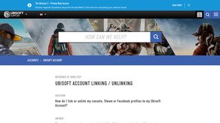 Ubisoft Account Linking / Unlinking - Ubisoft Support