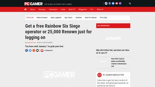 Get a free Rainbow Six Siege operator or 25,000 Renown just for ...
