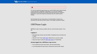 UBITName Login: Authentication Required - University at Buffalo