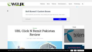 UBL Click N Remit Pakistan Review | Web.pk