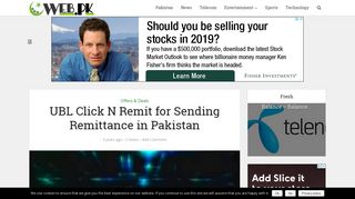 UBL Click N Remit for Sending Remittance in Pakistan | Web.pk
