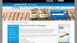 Mutual Funds (UBL Fund Managers) - Overviews | Samba