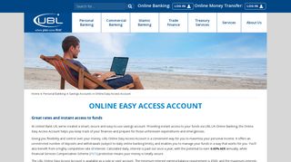 Online Easy Access Account UBL UK