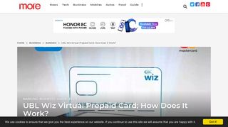 UBL Wiz Virtual Prepaid Card; How Does It Work? - MoreNews.pk