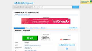 ubonusman.com at WI. Maintenance :: UBONUSMAN - Website Informer