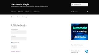 Affiliate Login – Ubot Studio Plugin