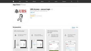 UBS Access – secure login on the App Store - iTunes - Apple
