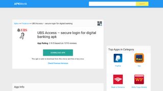UBS Access – secure login for digital banking Apk Download latest ...