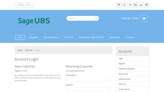 Account Login - Sage UBS Software