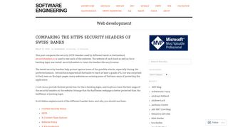 Comparing the HTTPS Security Headers of Swiss banks | Software ...