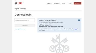 UBS Connect login | UBS Singapore