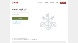 Access app login - UBS E-Banking login | UBS Switzerland