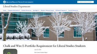 Chalk and Wire E-Portfolio Requirement for Liberal Studies Students ...
