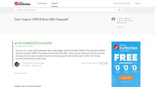 Can I import 1099-B from UBS Financial? - TurboTax Support