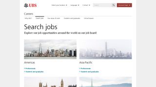 Search jobs | UBS Global topics