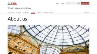 About Us | UBS Italy