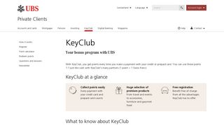 UBS KeyClub: Bonus program for clients | UBS Switzerland