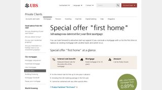 Special offer: mortgage for first-time buyers | UBS Switzerland