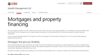 Mortgages and property financing | UBS United Kingdom