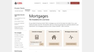 Mortgages: tips, tools and calculator | UBS Switzerland