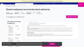 Stocks Employees can exercise stock options by visiting the UBs One ...