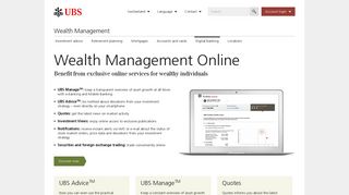 Online Services, even for Wealth Management | UBS Switzerland