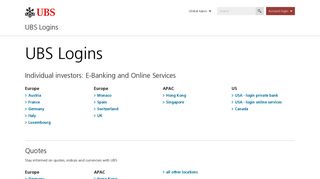 UBS Logins | UBS Global topics