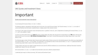 UBS Quotes and Investment Views | UBS Mexico