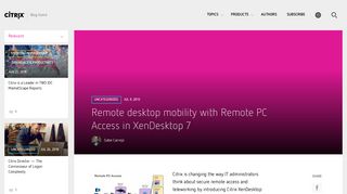 Remote desktop mobility with Remote PC Access in XenDesktop 7 ...